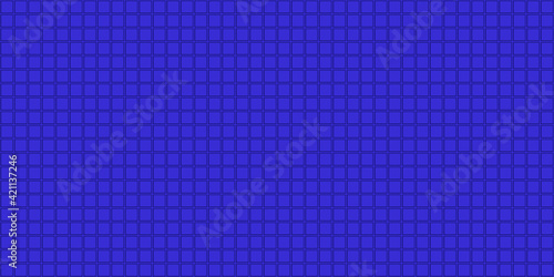 Blue squares background. Mosaic tiles pattern. Seamless vector illustration.