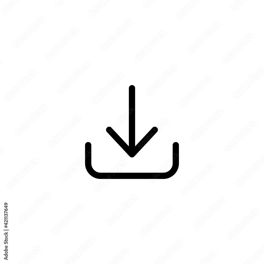 Download icon vector for web, computer and mobile app Download icon vector for web, computer and mobile app
