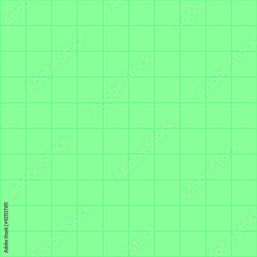 Green squares background. Mosaic tiles pattern. Seamless vector illustration.