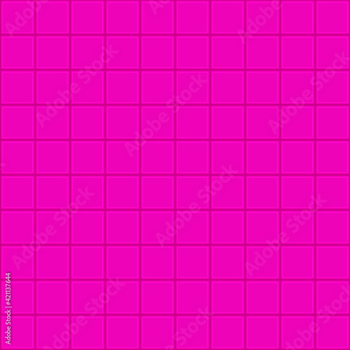 Pink squares background. Mosaic tiles pattern. Seamless vector illustration.