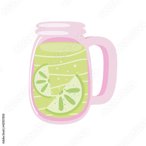 glass with lemonade