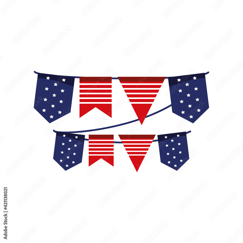 Fototapeta premium american flags bunting