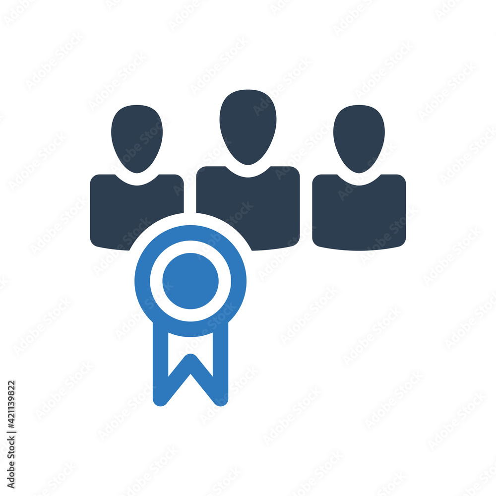 Achievement winner team icon ribbon sign symbol Achievement winner team icon ribbon sign symbol