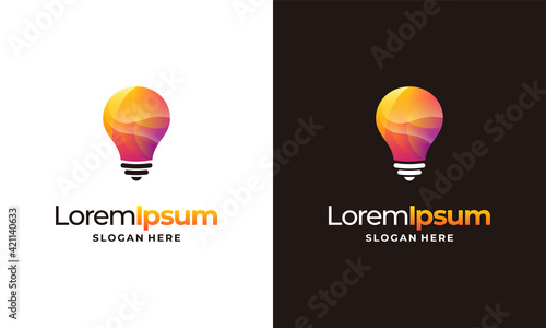 Modern Creative Idea logo designs symbol, Light bulb logo template, Intelligence Logo template, Smart People logo