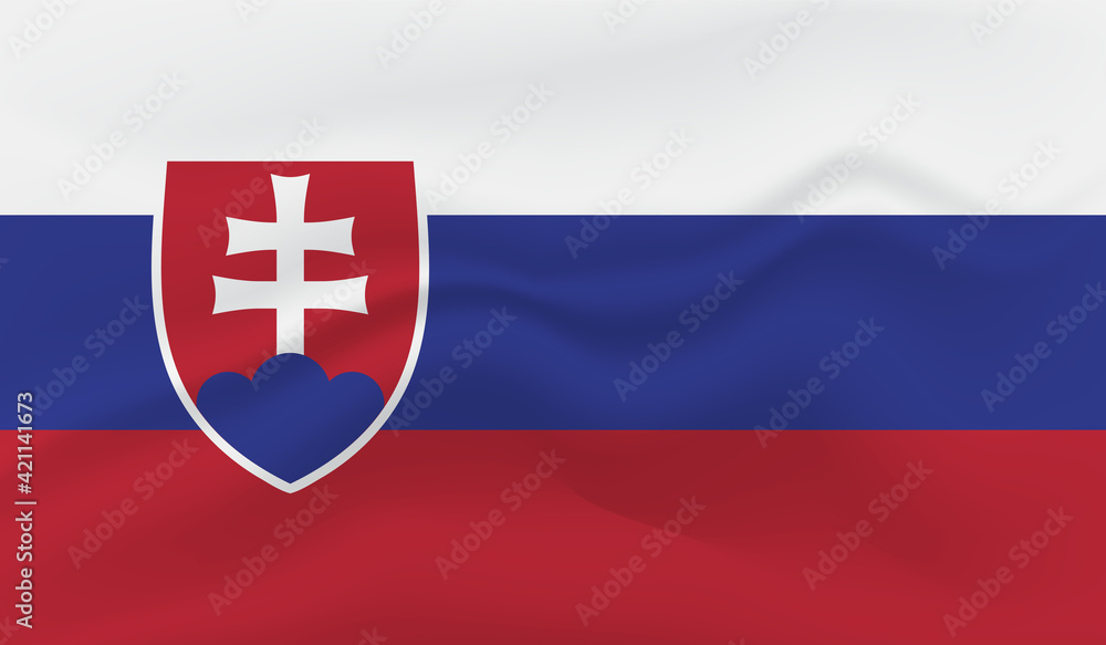 Fototapeta premium Slovakia grunge, old, scratched style flag