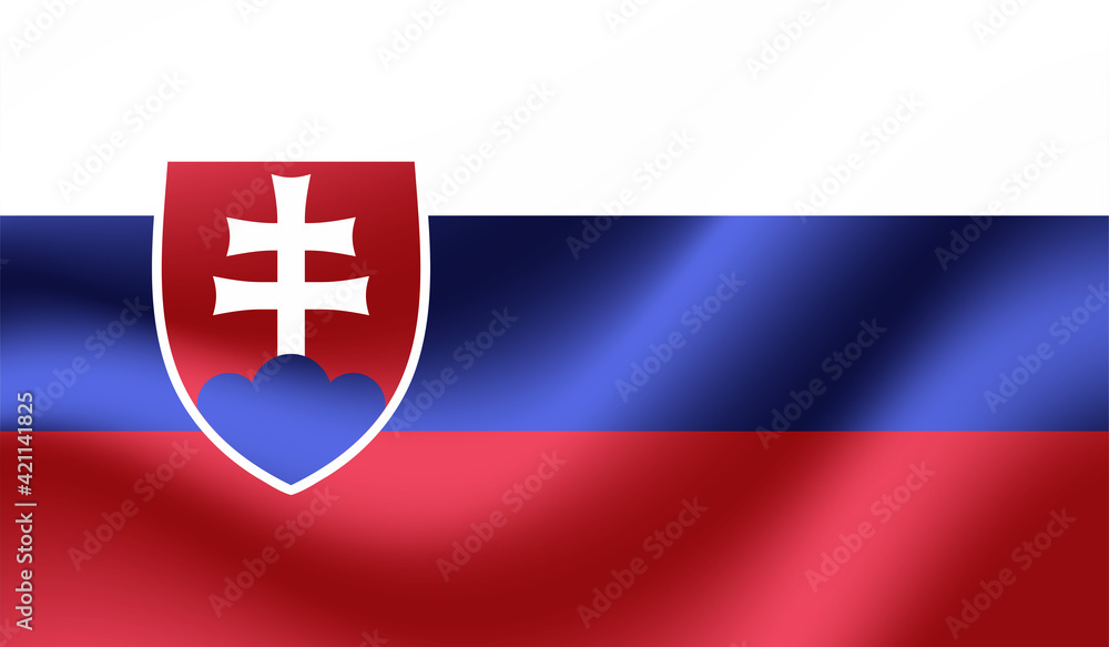 Obraz premium Slovakia grunge, old, scratched style flag