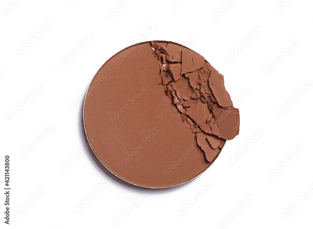 Crushed eyeshadow isolated on white Crushed eyeshadow isolated on white