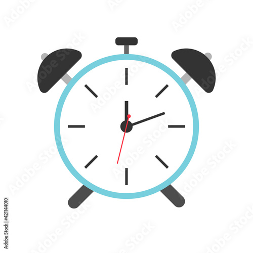 Icono Reloj minimalista azul cian