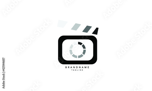 Creative Modern Minimal Camera Logo, Abstract Photography logo