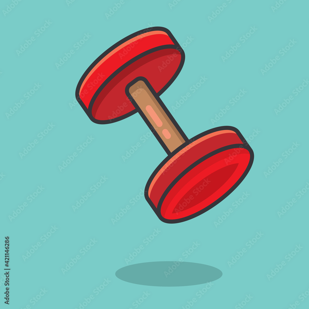 barbel isolated cartoon vector illustration in flat style barbel isolated cartoon vector illustration in flat style