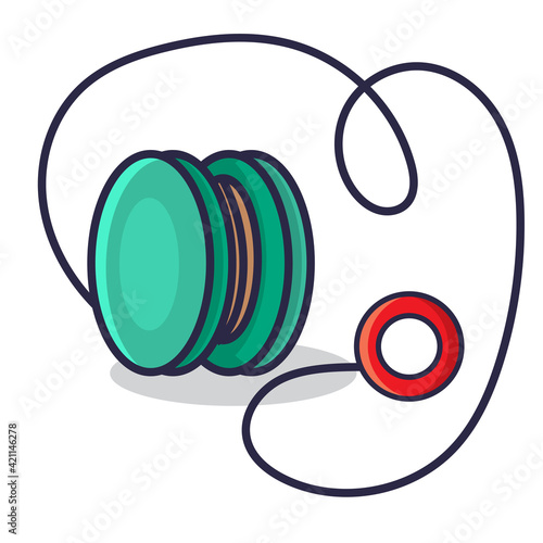 yo yo isolated cartoon vector illustration in flat style
