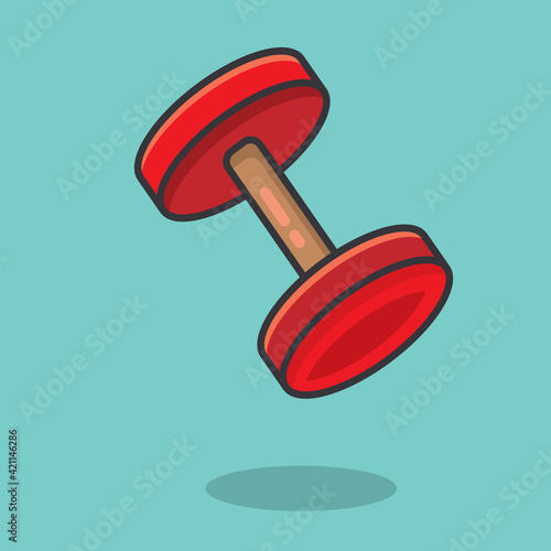 barbel isolated cartoon vector illustration in flat style