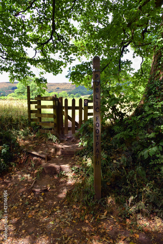 A sign around the Peak District National Park, Derbyshire, United Kingdom, the first national park in England and also a popular tourist destination - August, 2018.