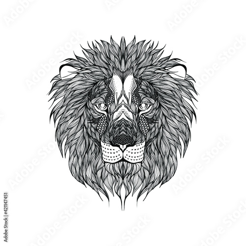 lion head vector