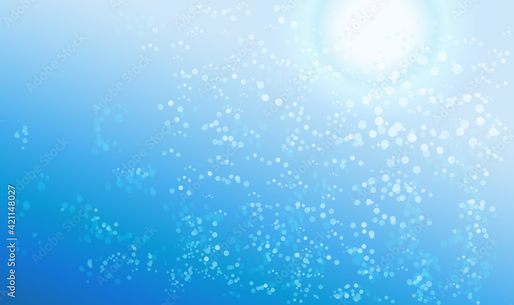 Fototapeta premium 水中の泡、水のイメージの背景素材