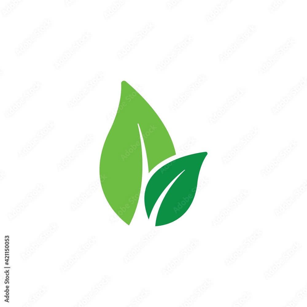 Naklejka premium Leaf icon design template vector isolated
