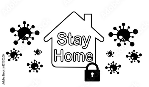 stay at home stay safe lockdown,covid-19 campaign to stay at home.icon lifestyle activity that you can do at home to stay healthy.  