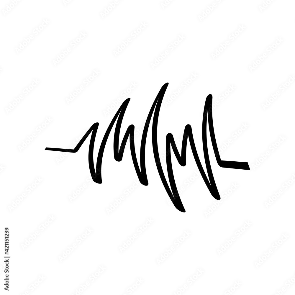 Music visualizer icon design template vector isolated Music visualizer icon design template vector isolated