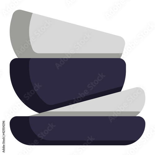 Dishes icon with outline style and pixel perfect base. Suitable for website design, logo, app and UI.
