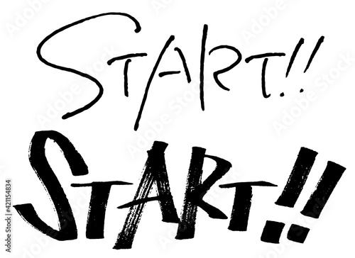 手書き文字『start』