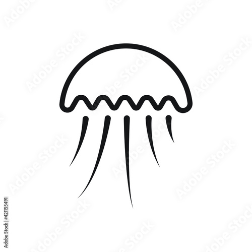 Jellyfish icon design. vector illustration