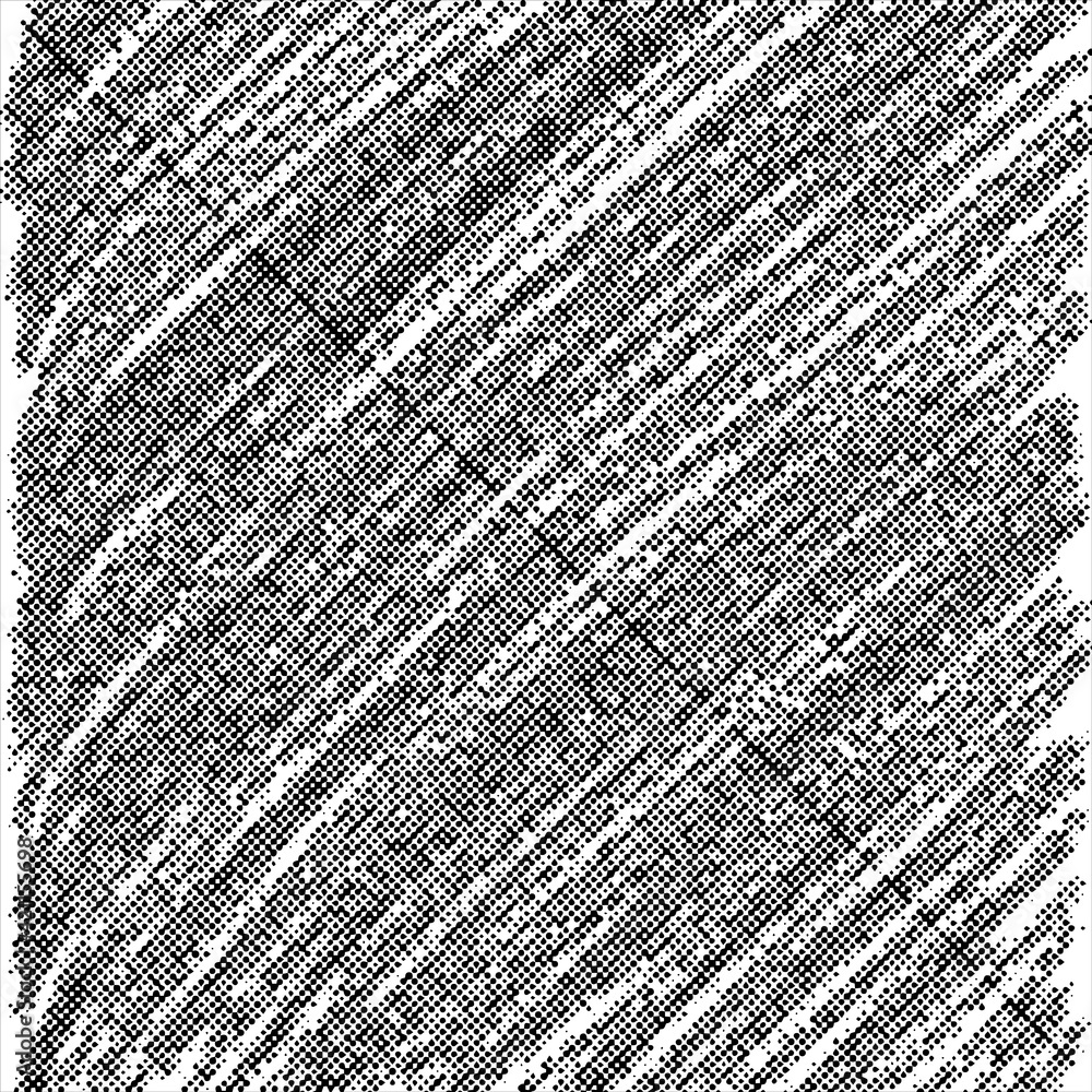 Fototapeta premium Black paint brush strokes vector seamless pattern. Hand drawn curved and wavy lines with grunge circles. brush scribbles decorative texture. Messy doodles, bold curvy lines illustration.