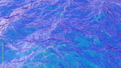 blue water in ocean or sea at a beautiful sunset