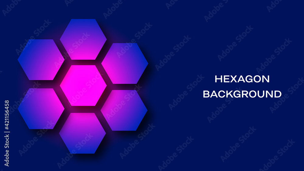 Abstract background with hexagon . Abstract background with hexagon .