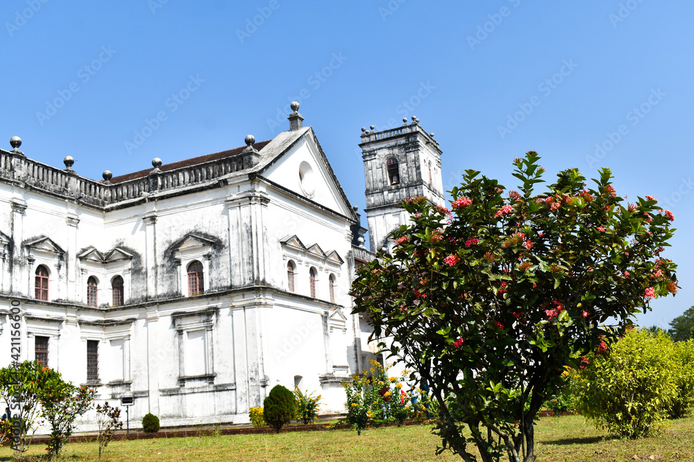 Fototapeta premium Archaeological museum in goa near Basilica of bom jesus church