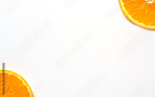 Orange close-up on a white background