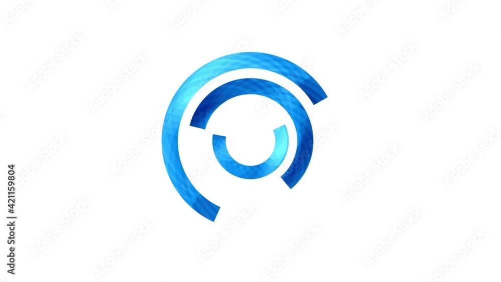 blue circular loop graphic