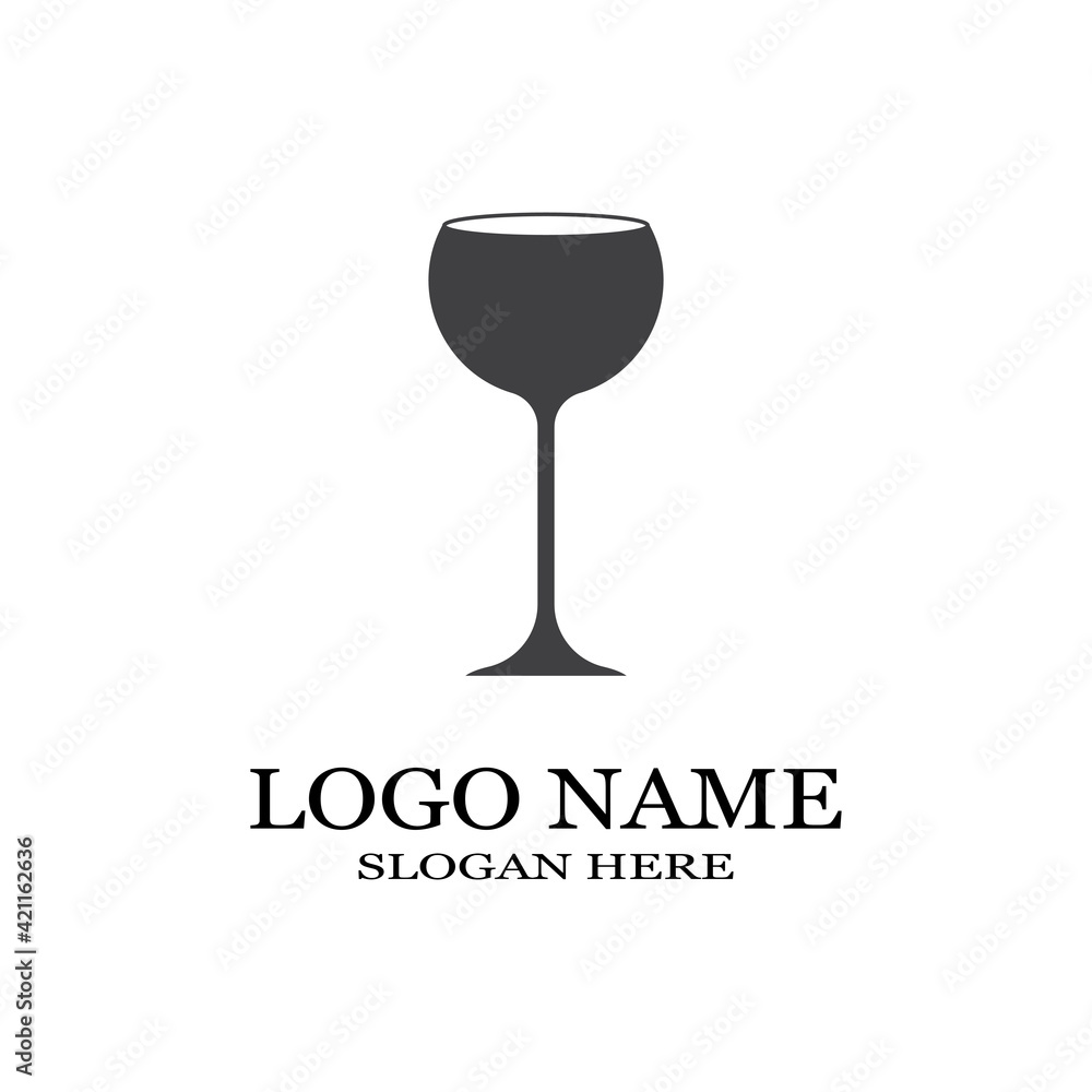 wine glass icon vector illustration template wine glass icon vector illustration template