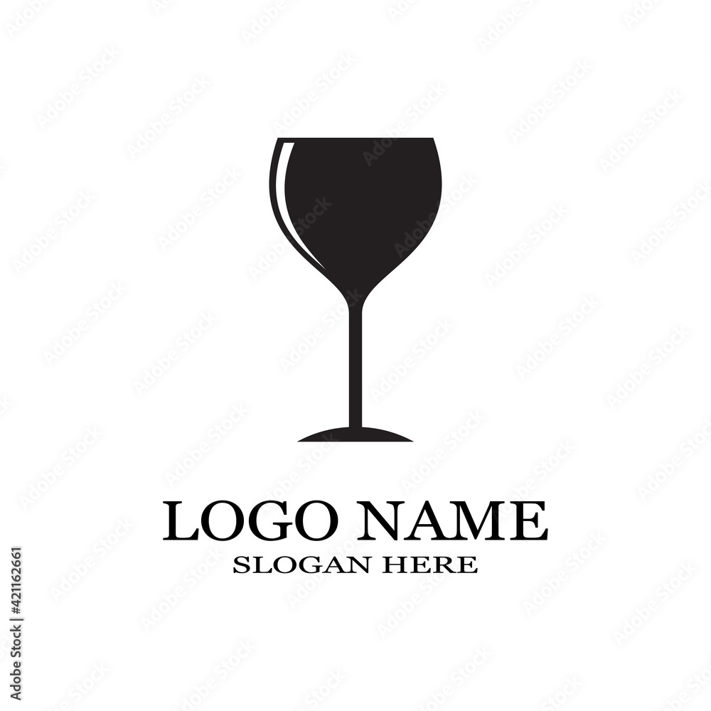 wine glass icon vector illustration template wine glass icon vector illustration template
