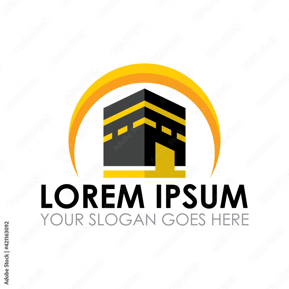 Obraz premium hajj vector , makkah logo vector