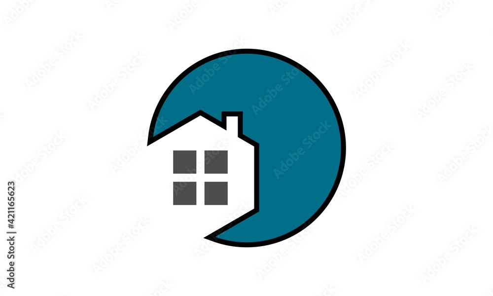 circle house vector circle house vector