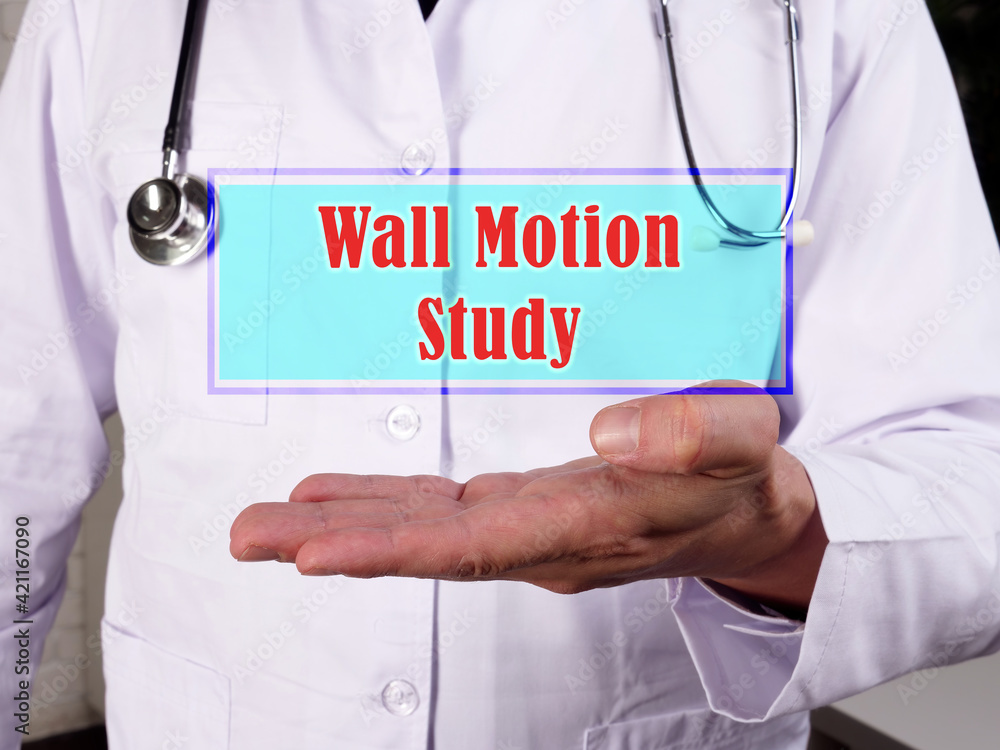 Healthcare concept meaning Wall Motion Study with inscription on the sheet. Healthcare concept meaning Wall Motion Study with inscription on the sheet.