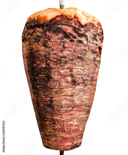Doner kebab. Shawarma Isolated on white photo