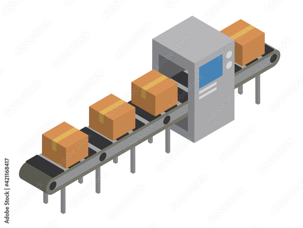 Fototapeta premium 配送 運搬 アイソメトリック 3D