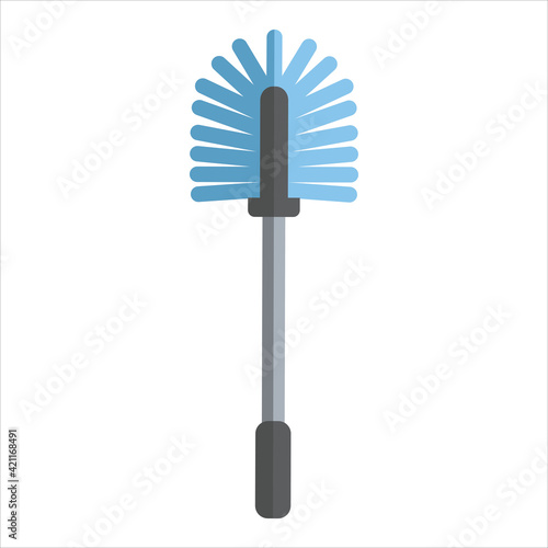 Toilet brush brush. A tool for hygienic cleaning and cleaning of sanitary equipment. Vector illustration isolated on a white background for design and the web.