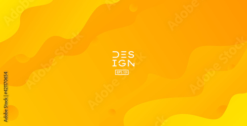 Abstract orange background. Trendy liquid shape with dynamic composition. Modern liquid gradient Eps 10 vector