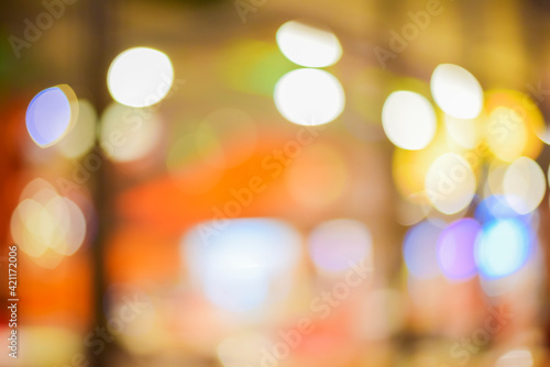 blurred restaurant or coffee shop background for product display montage