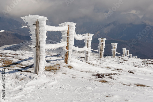 Dourmidou Peak in winter (Eastern Pyrenees, France) photo