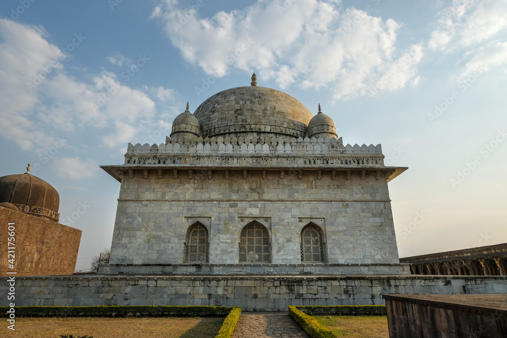 Tomb of Hoshang Shah in Mandu, Madhya Pradesh, India. It is the oldest marble mausoleum in India.