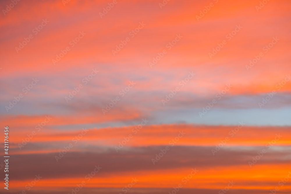 Beautiful sunset twilight sky  with clouds