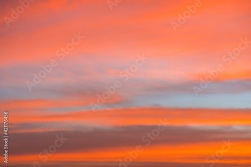 Beautiful sunset twilight sky  with clouds © pandaclub23