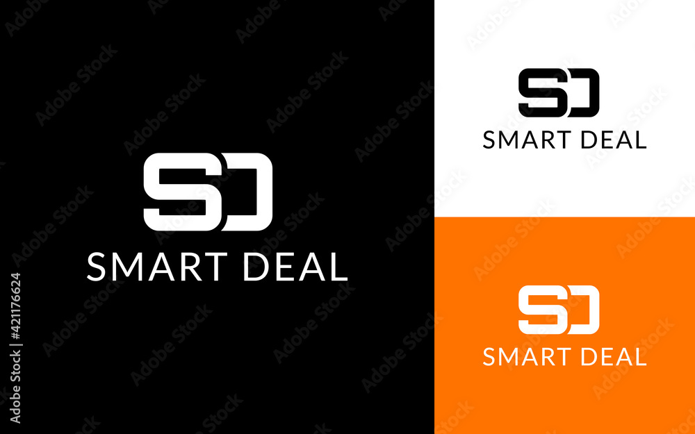 S and D letter initial monogram logo design S and D letter initial monogram logo design