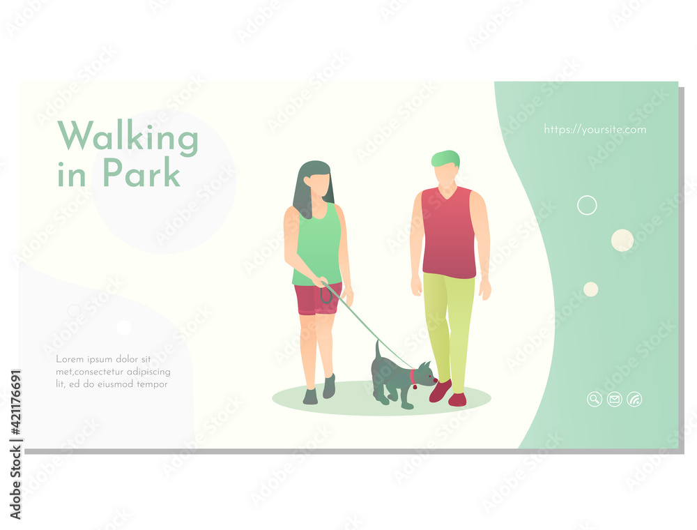 Walking in the park landing page template Walking in the park landing page template