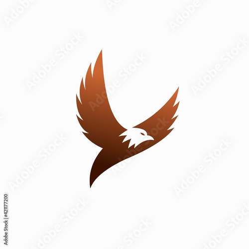 Eagle logo with simple concept