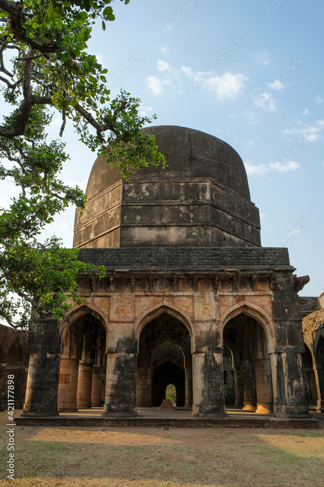 Hathi Mahal in Mandu, Madhya Pradesh, India. Built in Moghul style of architecture.