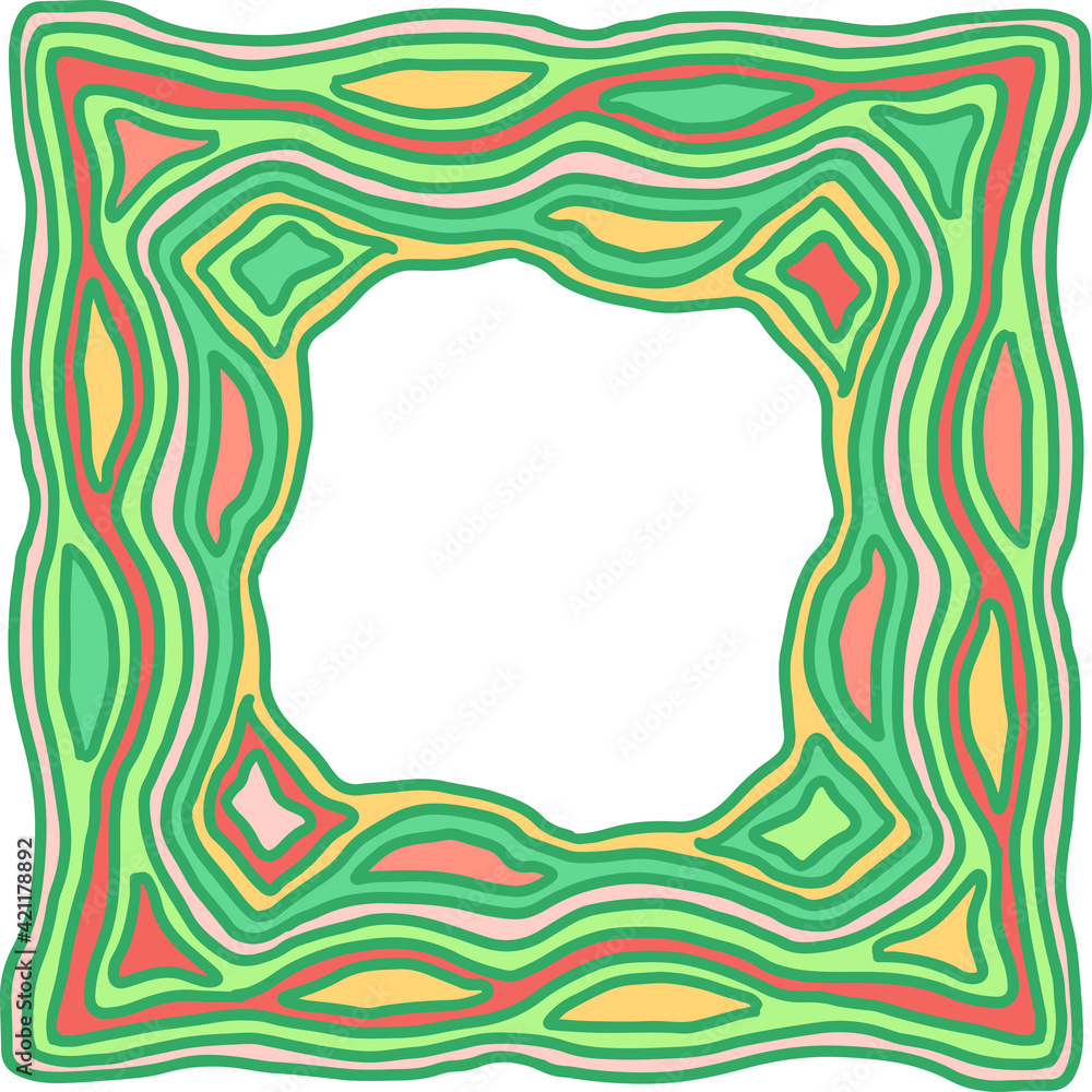Green ornate simple frame. Vector illustration. Green ornate simple frame. Vector illustration.
